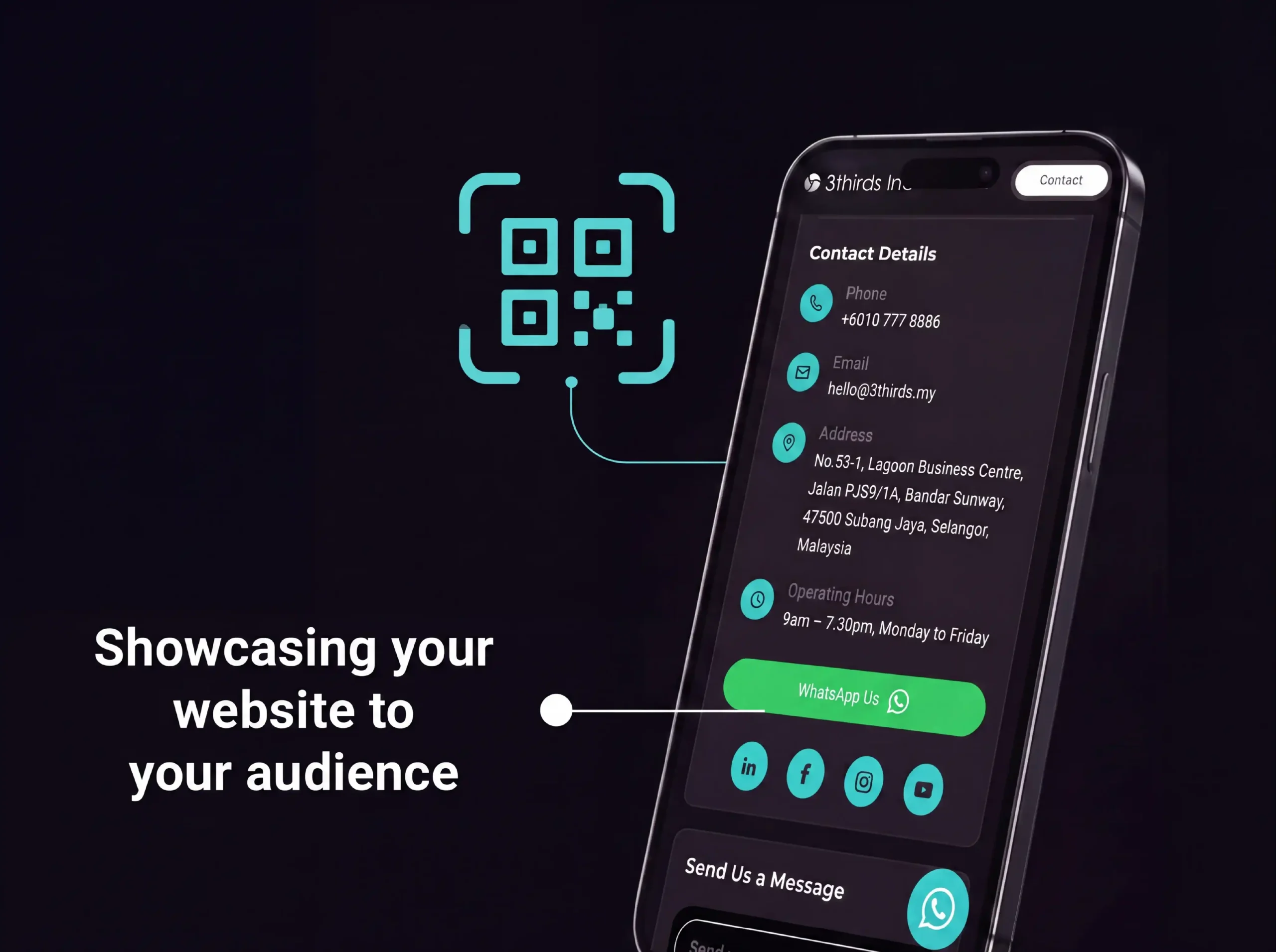 QR code bridging physical and digital